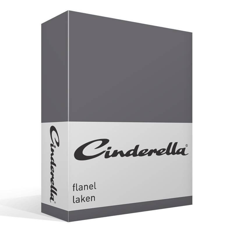 Goedkoopste Cinderella flanel laken Antraciet 1-persoons (160x260 cm)