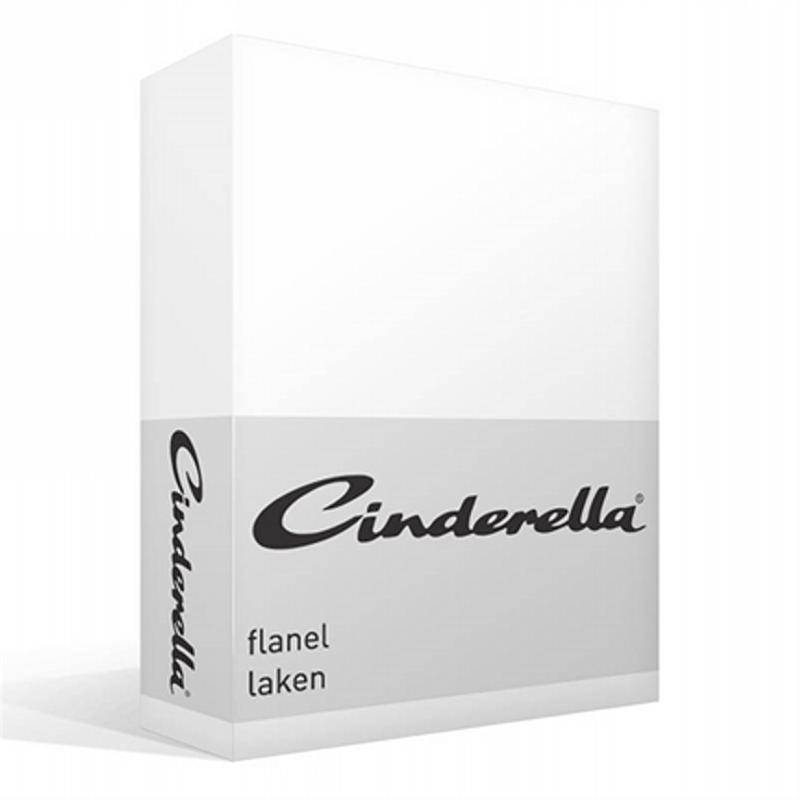 Goedkoopste Cinderella flanel laken White Lits-jumeaux (240x260 cm)
