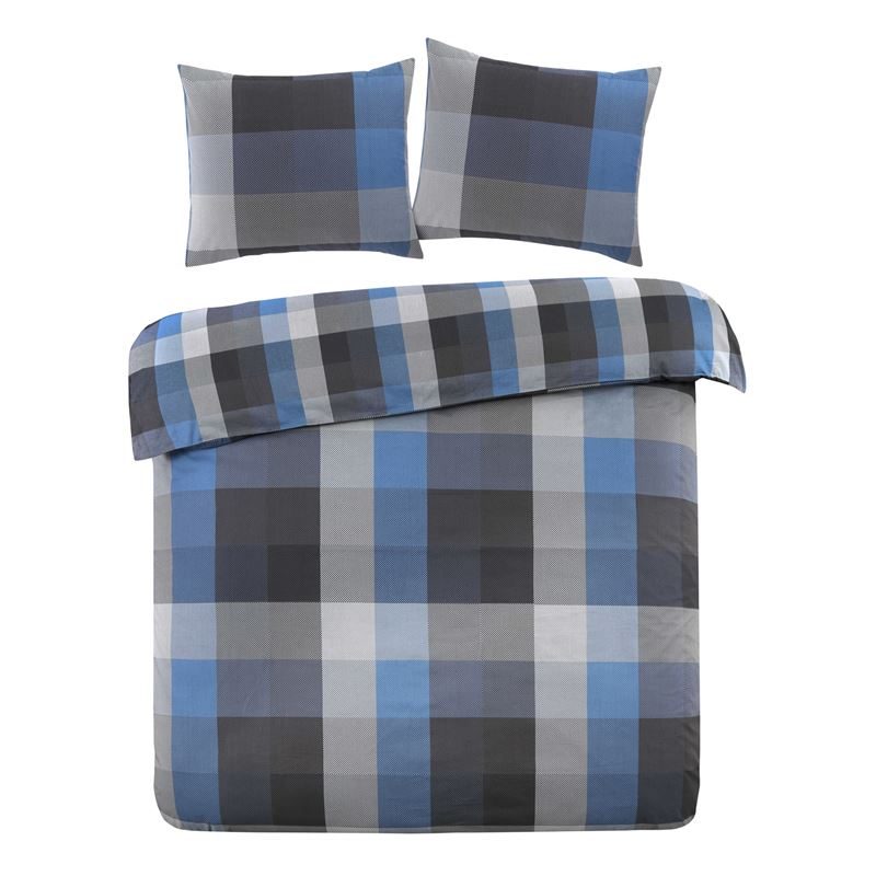 Goedkoopste Day Dream Phil flanel dekbedovertrek Blauw 2-persoons (200x200/220 cm + 2 slopen)