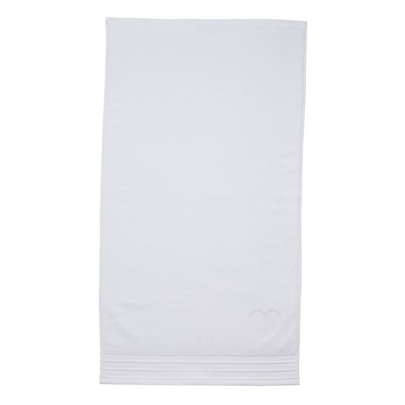 Rivièra Maison Heart badtextiel White Handdoek (60x110 cm)