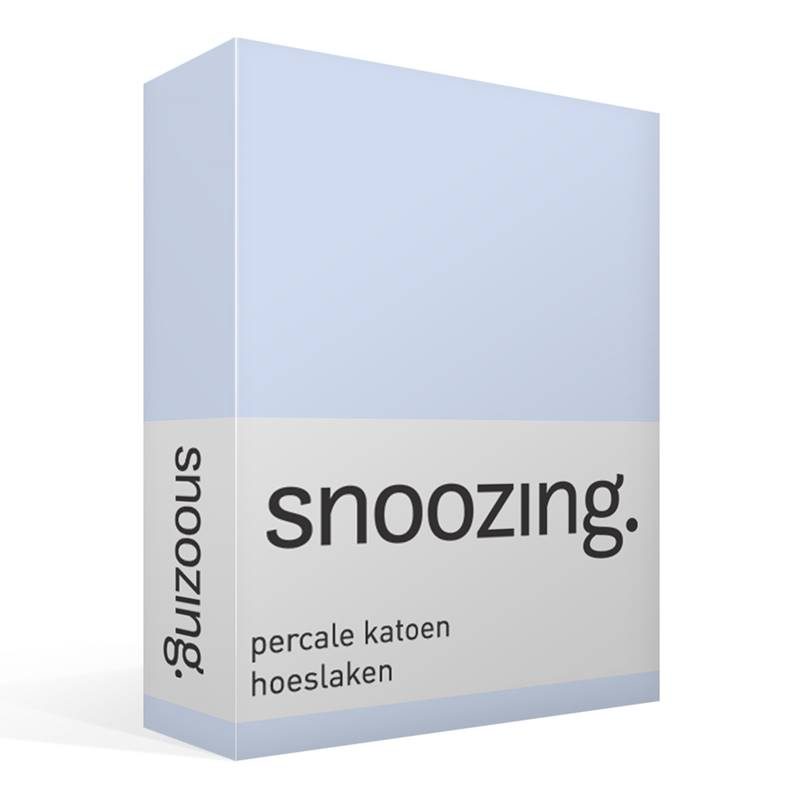 Goedkoopste Snoozing percale katoen hoeslaken Hemel 1-persoons (90x210 cm)