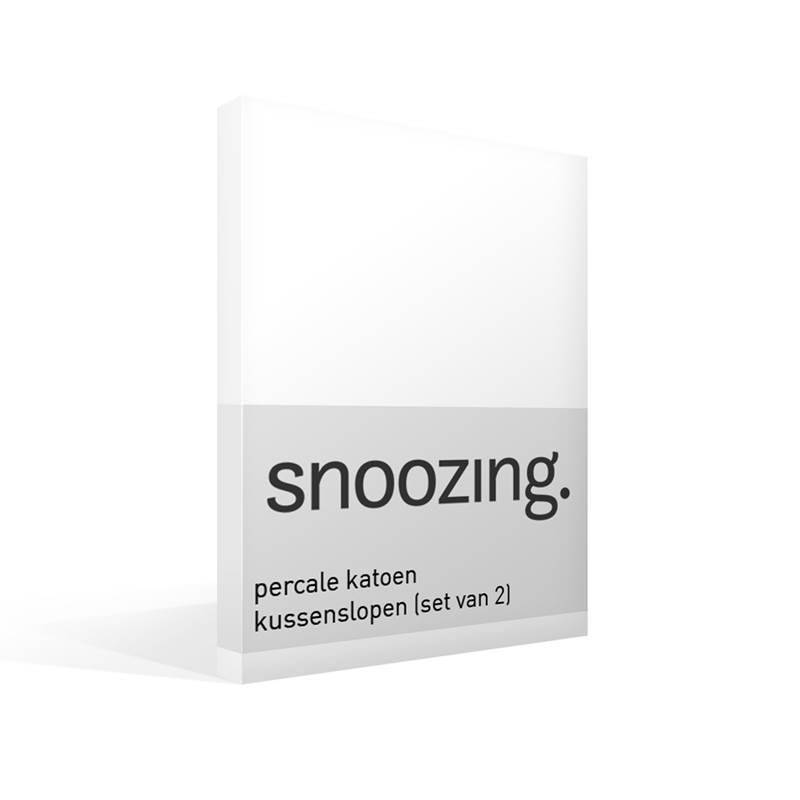 Snoozing percale katoen kussenslopen (set van 2) Wit 60x70 cm - Standaardmaat
