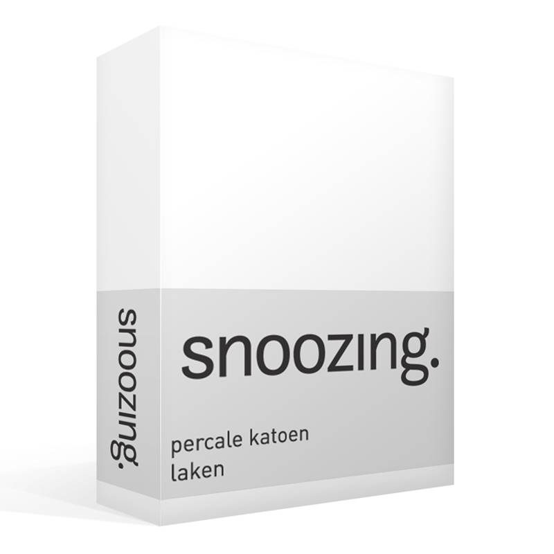 Snoozing percale katoen laken Wit 1-persoons (150x260 cm)