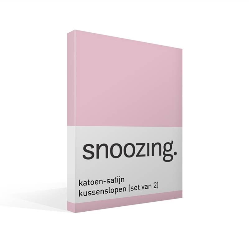 Goedkoopste Snoozing katoen-satijn kussenslopen (set van 2) Roze 60x70 cm - Standaardmaat