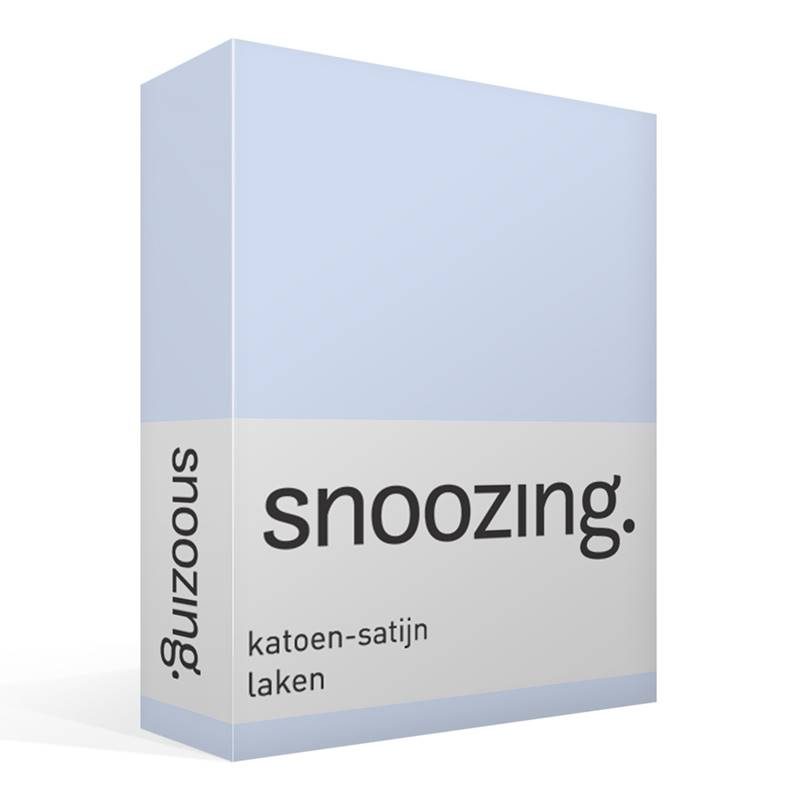 Goedkoopste Snoozing katoen-satijn laken Hemel Lits-jumeaux (240x260 cm)
