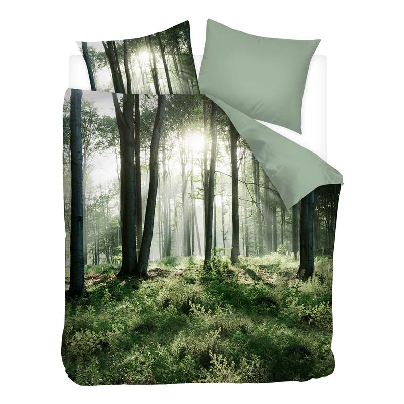 Goedkoopste Snoozing Forest dekbedovertrek Green Lits-jumeaux (260x200/220 cm + 2 slopen)