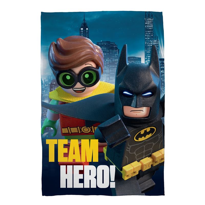 Goedkoopste LEGO Batman fleece plaid Zwart 100x150 cm