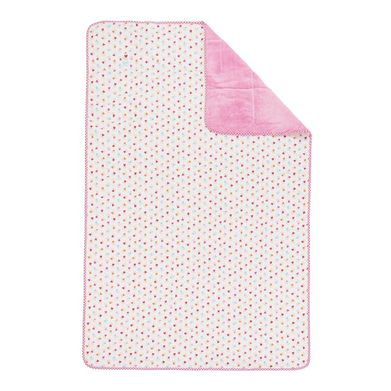Lief! Hartjes deken Roze Ledikant (100x150 cm)