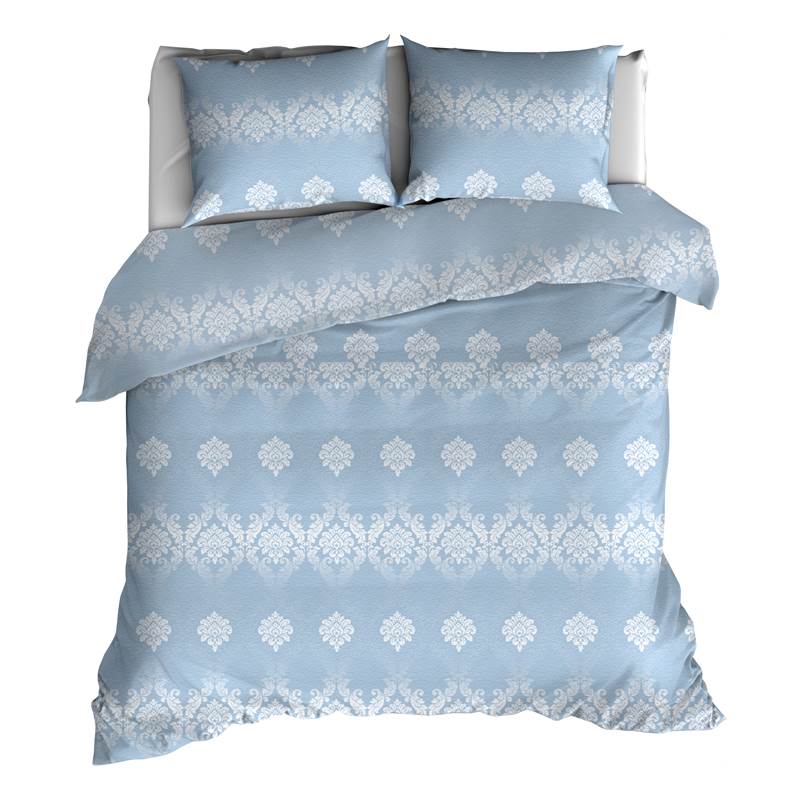 Goedkoopste Romanette Richmond flanel dekbedovertrek Blauw Lits-jumeaux (270x200/220 cm + 2 slopen)