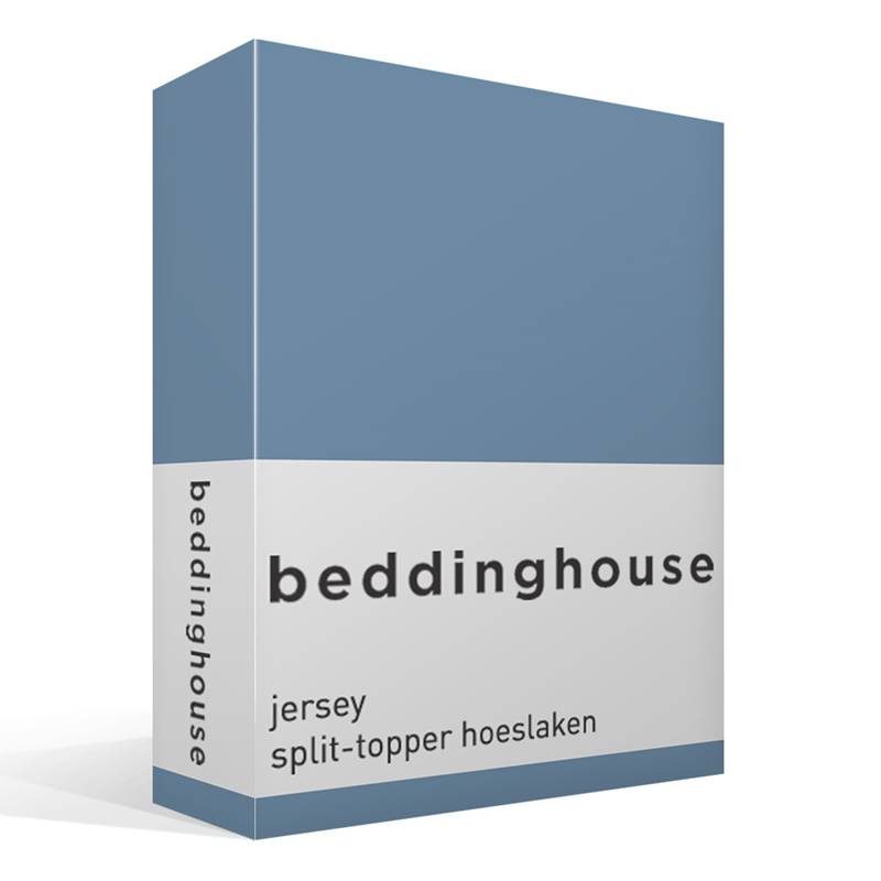Beddinghouse jersey split-topper hoeslaken Blue Lits-jumeaux (160x200/220 cm)