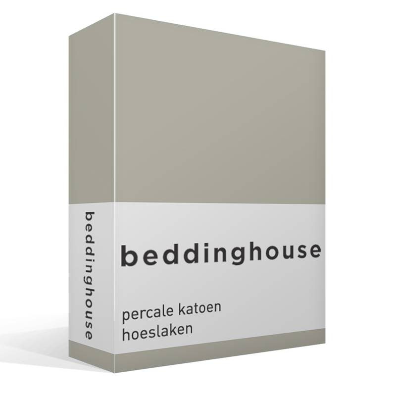 Beddinghouse percale katoen hoeslaken Sand Lits-jumeaux (160x200 cm)