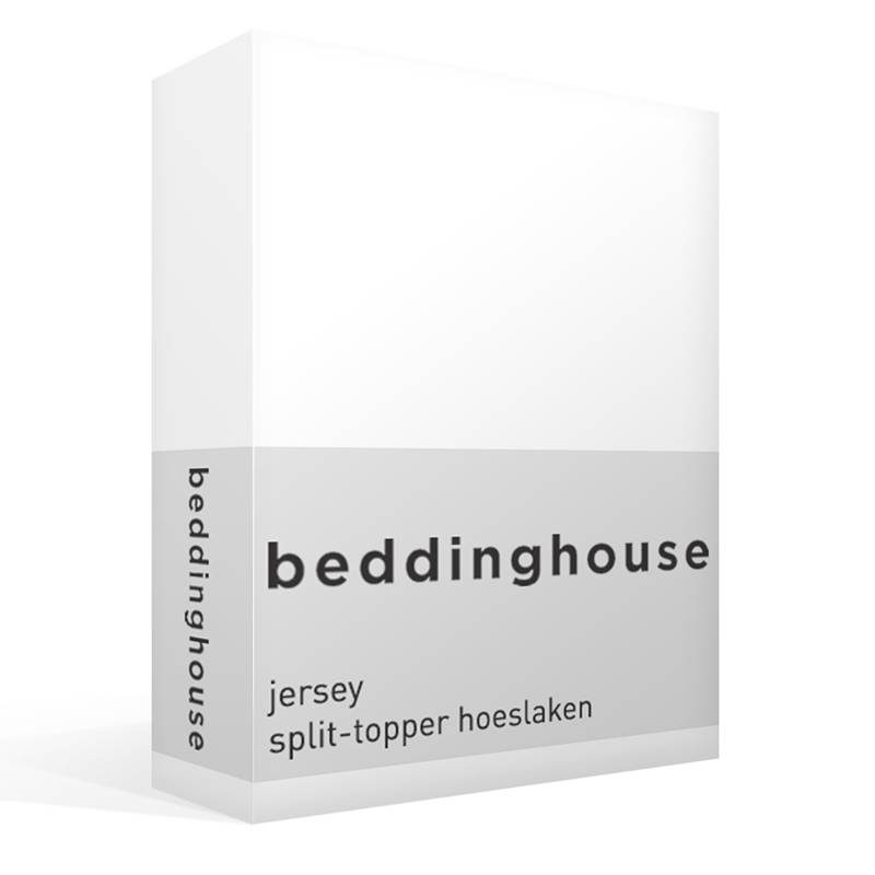Goedkoopste Beddinghouse jersey split-topper hoeslaken White Lits-jumeaux (200x200/220 cm)