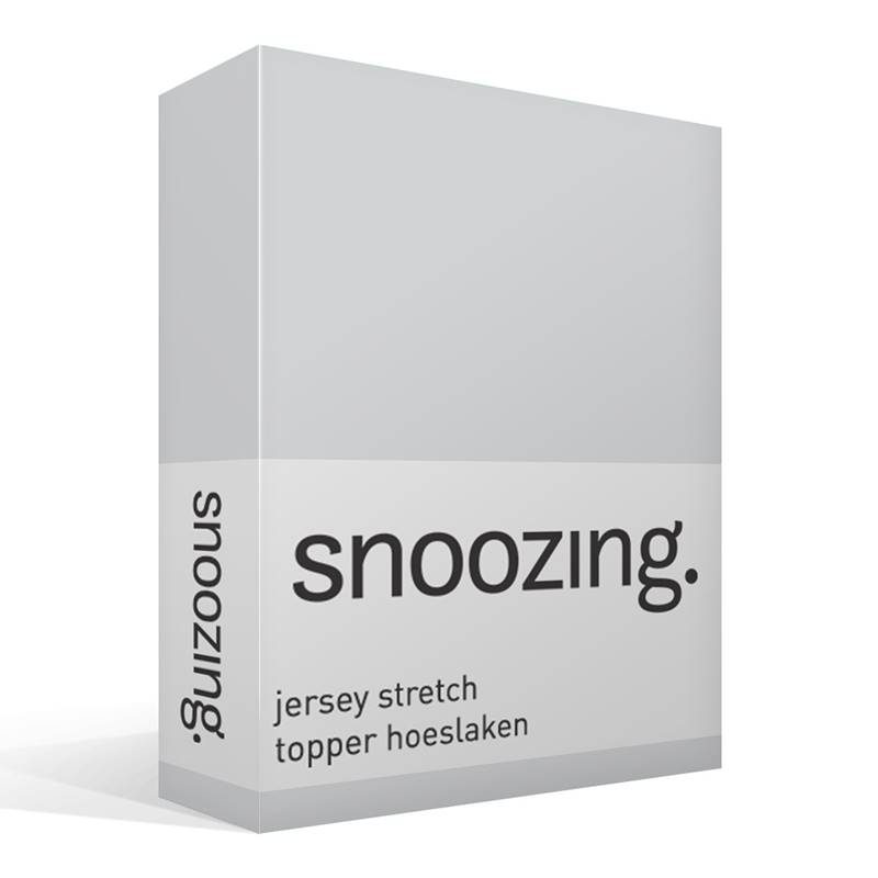 Goedkoopste Snoozing jersey stretch topper hoeslaken Grijs 2-persoons (120/130x200/220 cm)