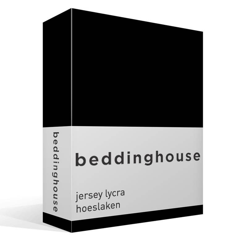 Goedkoopste Beddinghouse jersey lycra hoeslaken Black Lits-jumeaux (180/200x200/220 cm)