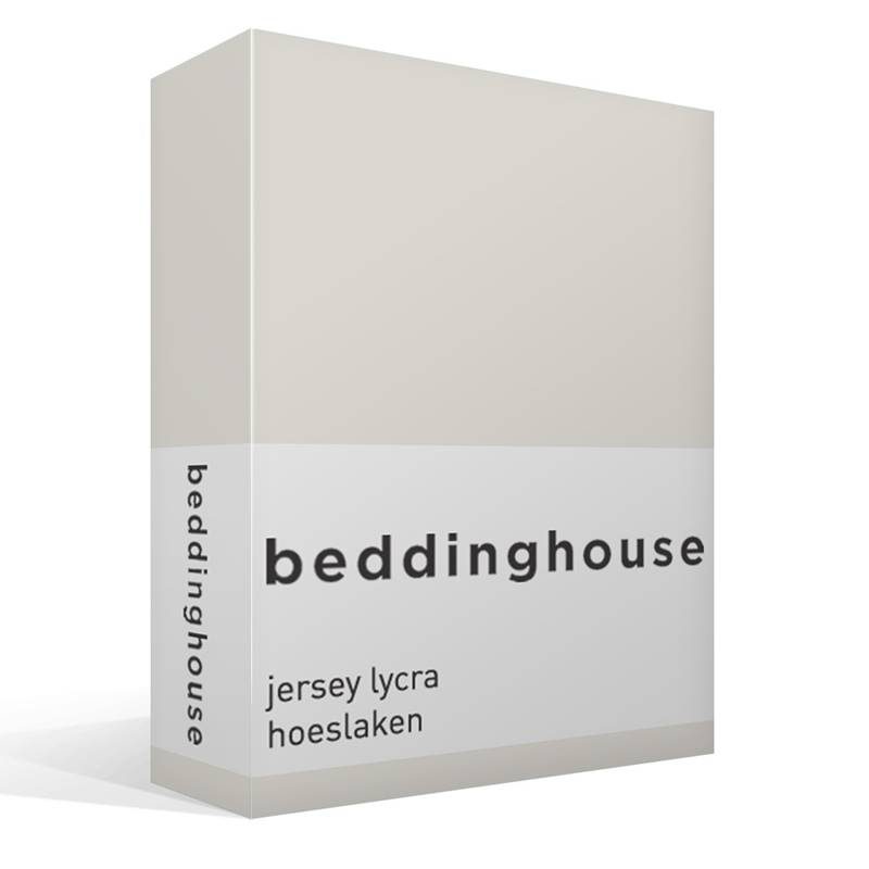 Goedkoopste Beddinghouse jersey lycra hoeslaken Off-white Lits-jumeaux (180/200x200/220 cm)