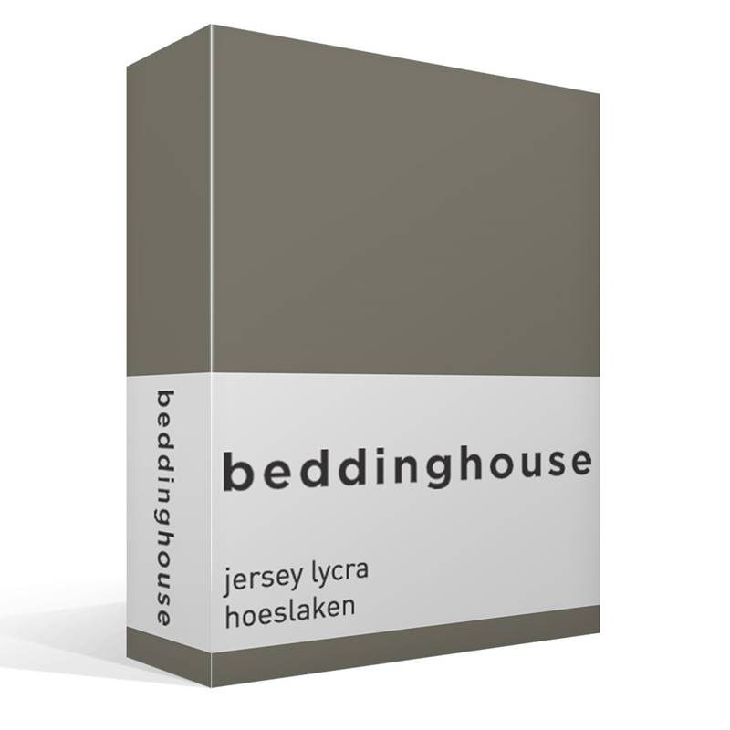Goedkoopste Beddinghouse jersey lycra hoeslaken Warm grey 1-persoons (70/80x200/220 cm)