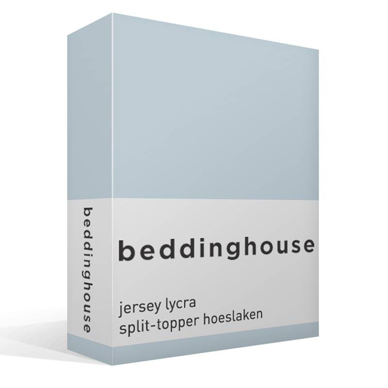 Goedkoopste Beddinghouse jersey lycra split-topper hoeslaken Light blue Lits-jumeaux (180x200/220 cm)