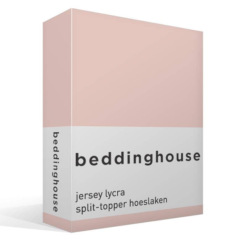 Goedkoopste Beddinghouse jersey lycra split-topper hoeslaken Light Pink Lits-jumeaux (180x200/220 cm)