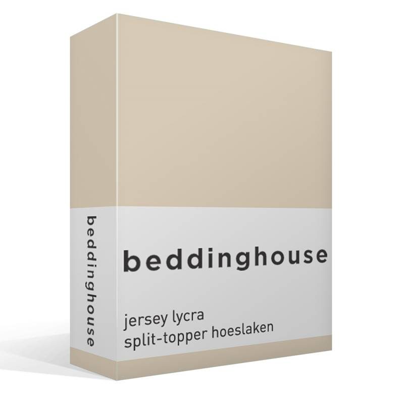 Goedkoopste Beddinghouse jersey lycra split-topper hoeslaken Natural Lits-jumeaux (180x200/220 cm)