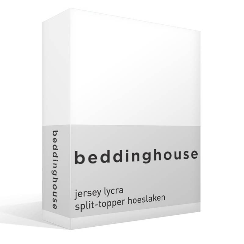 Goedkoopste Beddinghouse jersey lycra split-topper hoeslaken White Lits-jumeaux (160x200/220 cm)