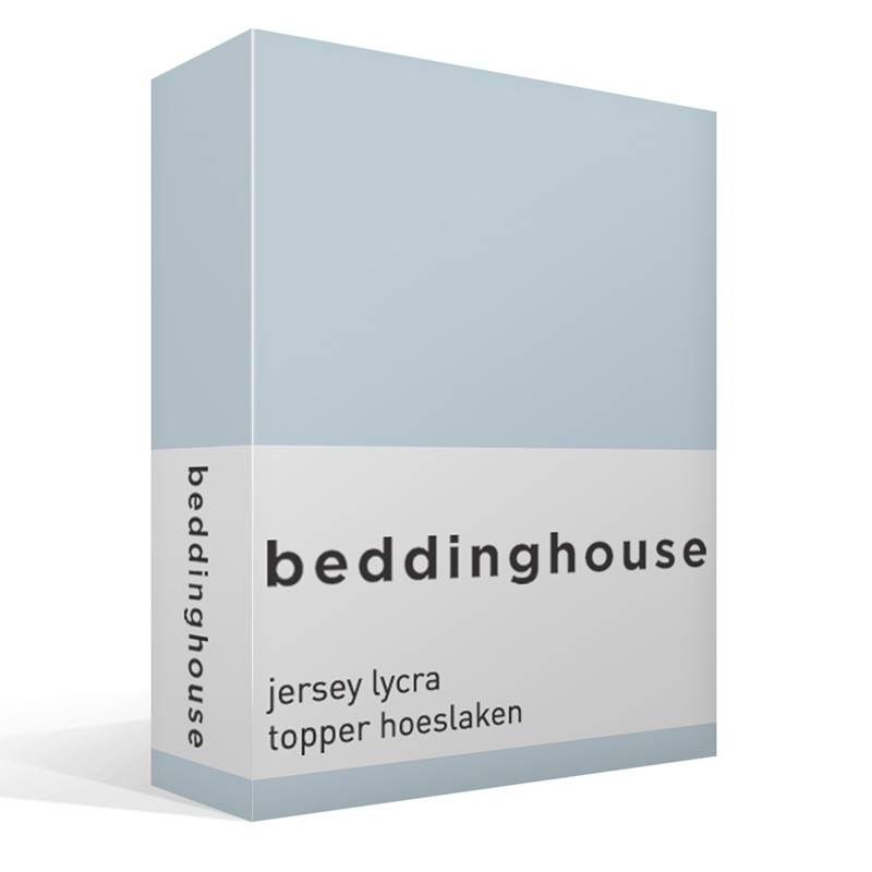 Goedkoopste Beddinghouse jersey lycra topper hoeslaken Light blue 1-persoons (90/100x200/220 cm)