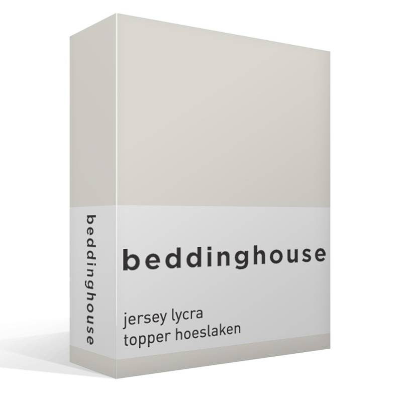 Goedkoopste Beddinghouse jersey lycra topper hoeslaken Off-white Lits-jumeaux (180/200x200/220 cm)