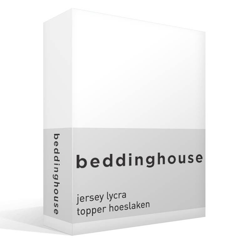 Goedkoopste Beddinghouse jersey lycra topper hoeslaken White Lits-jumeaux (180/200x200/220 cm)