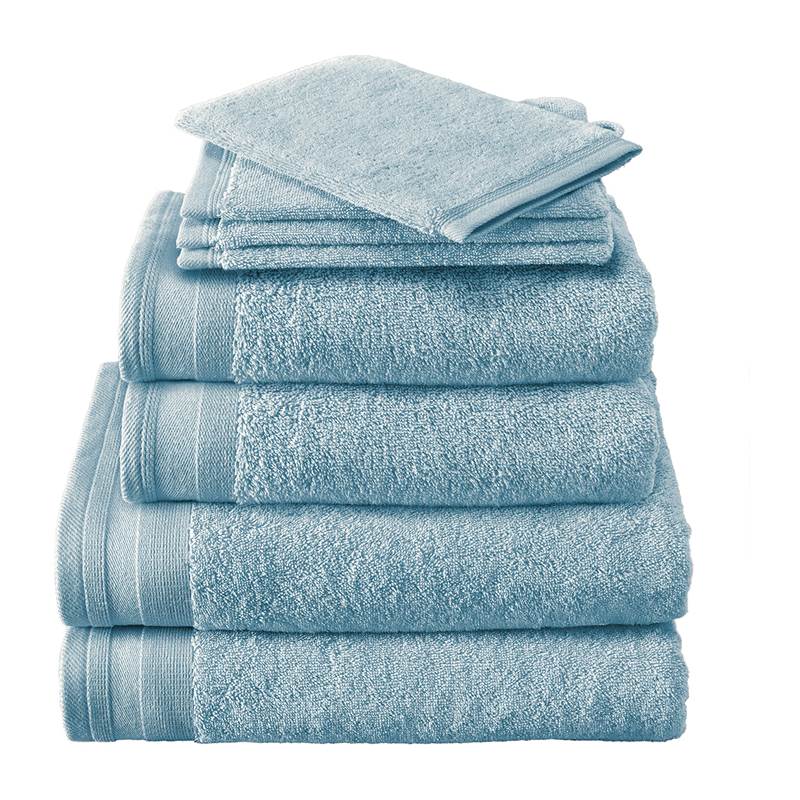 Goedkoopste De Witte Lietaer Contessa badtextiel Ice Blue Handdoek (50x100 cm) - Set van 3