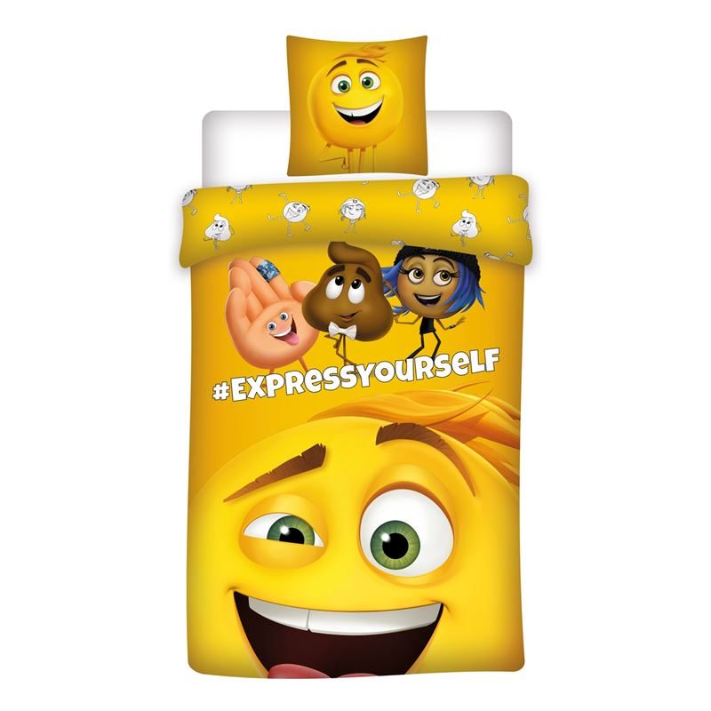 Goedkoopste Emoji Movie dekbedovertrek Multi 1-persoons (140x200 cm + 1 sloop)