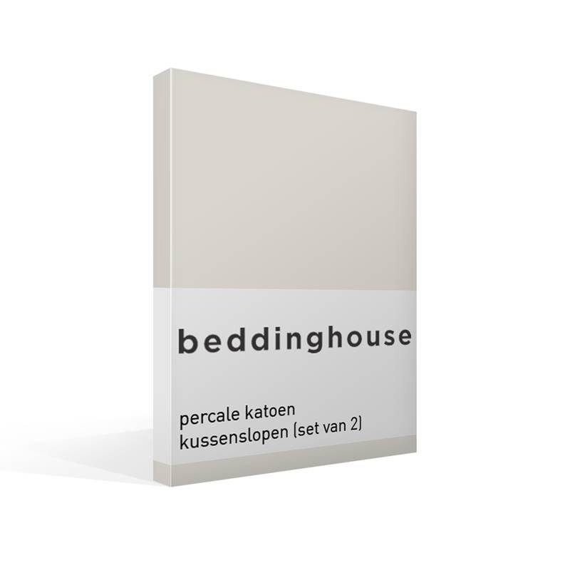 Goedkoopste Beddinghouse percale katoen kussenslopen (set van 2) Off white 60x70 cm - Standaardmaat