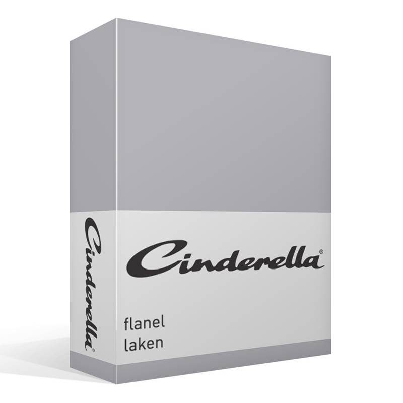 Cinderella flanel laken Grey 1-persoons (160x260 cm)
