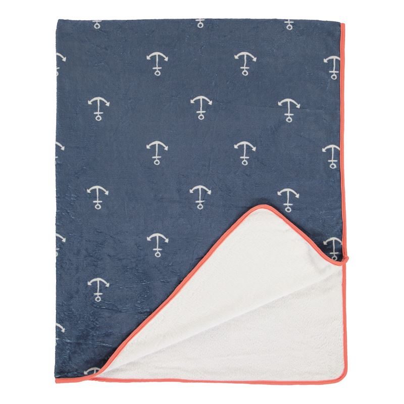 Goedkoopste Covers & Co Anchor plaid Blue 130x170 cm