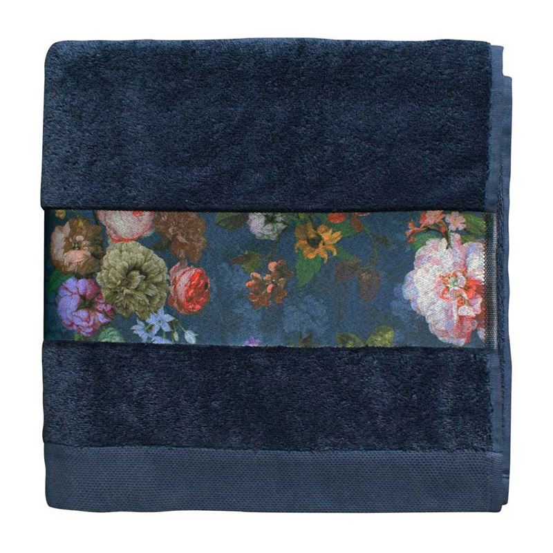 Essenza Fleur badtextiel Blue Handdoek (60x110 cm)