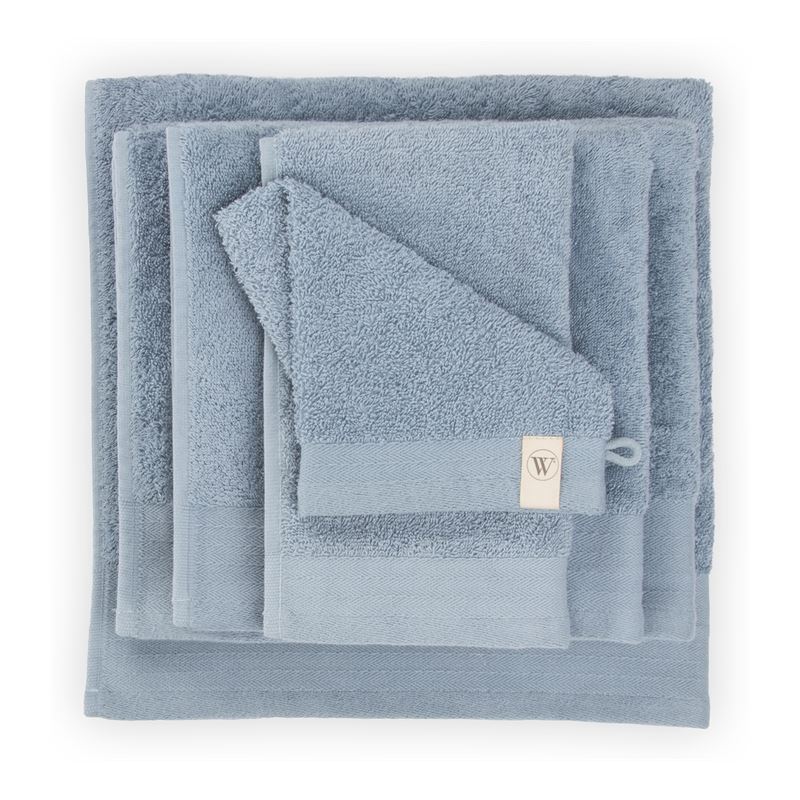 Goedkoopste Walra Soft Cotton badtextiel Blauw Gastendoekje (30x50 cm) - Set van 2