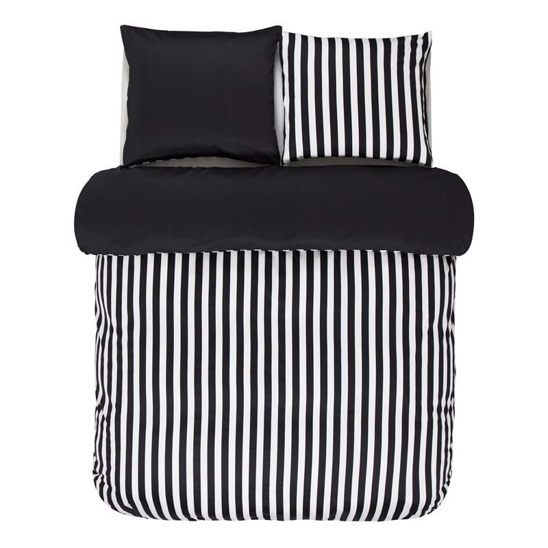 Goedkoopste Marc O'Polo Classic Stripe dekbedovertrek Black Lits-jumeaux (240x200/220 cm + 2 slopen)