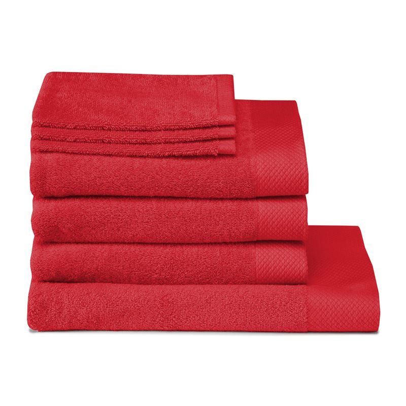 Seahorse Pure badtextiel Red Handdoek (60x110 cm) - Set van 3