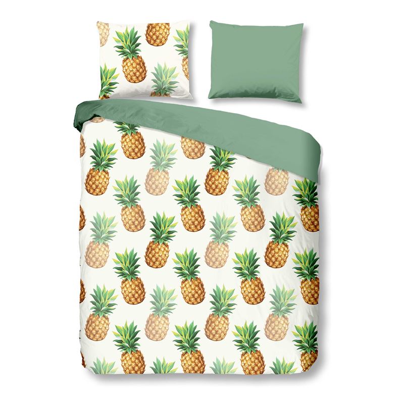 Good Morning Ananas dekbedovertrek Ecru 1-persoons (140x200/220 cm + 1 sloop)