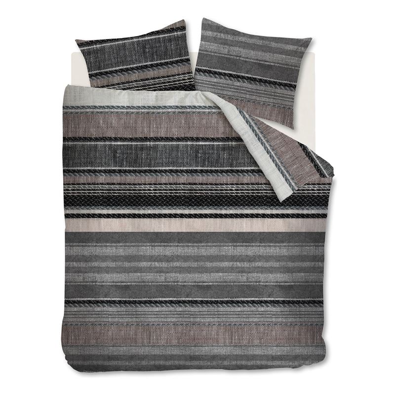 Goedkoopste Beddinghouse Lola flanel dekbedovertrek Grey 2-persoons (200x200/220 cm + 2 slopen)