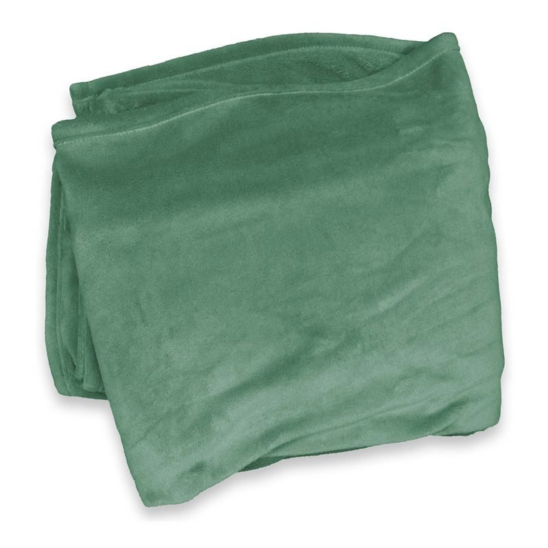Goedkoopste Unique Living Enzo fleece plaid Teal green 130x180 cm