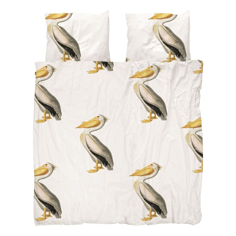 Goedkoopste SNURK Pelican dekbedovertrek Wit 2-persoons (200x200/220 cm + 2 slopen)