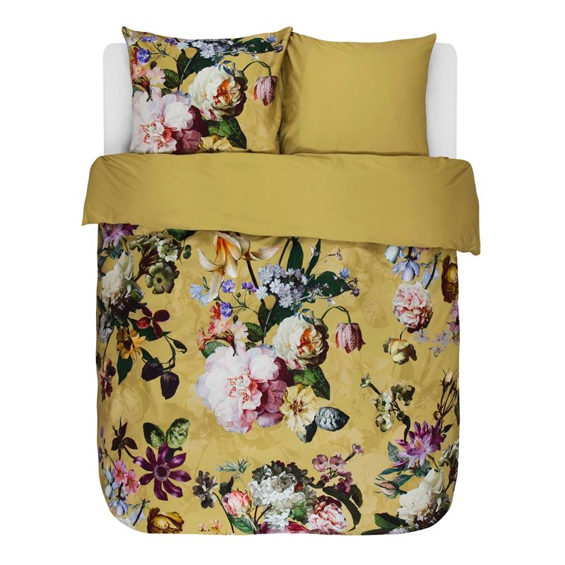 Essenza Fleur dekbedovertrek Golden Yellow 2-persoons (200x200/220 cm + 2 slopen)