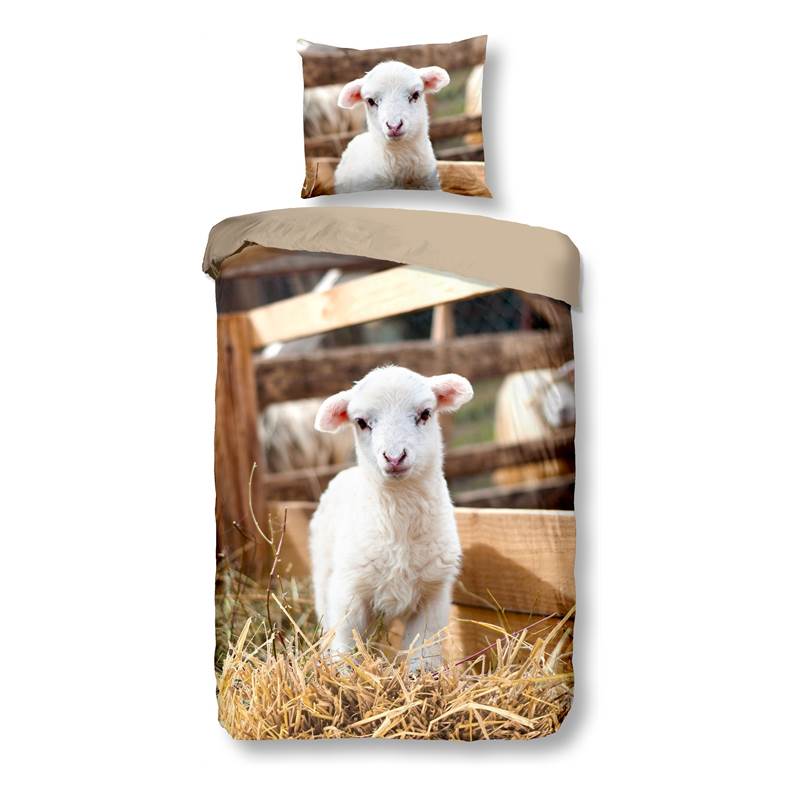 Goedkoopste Good Morning Lamb dekbedovertrek Multi 1-persoons (140x200/220 cm + 1 sloop)