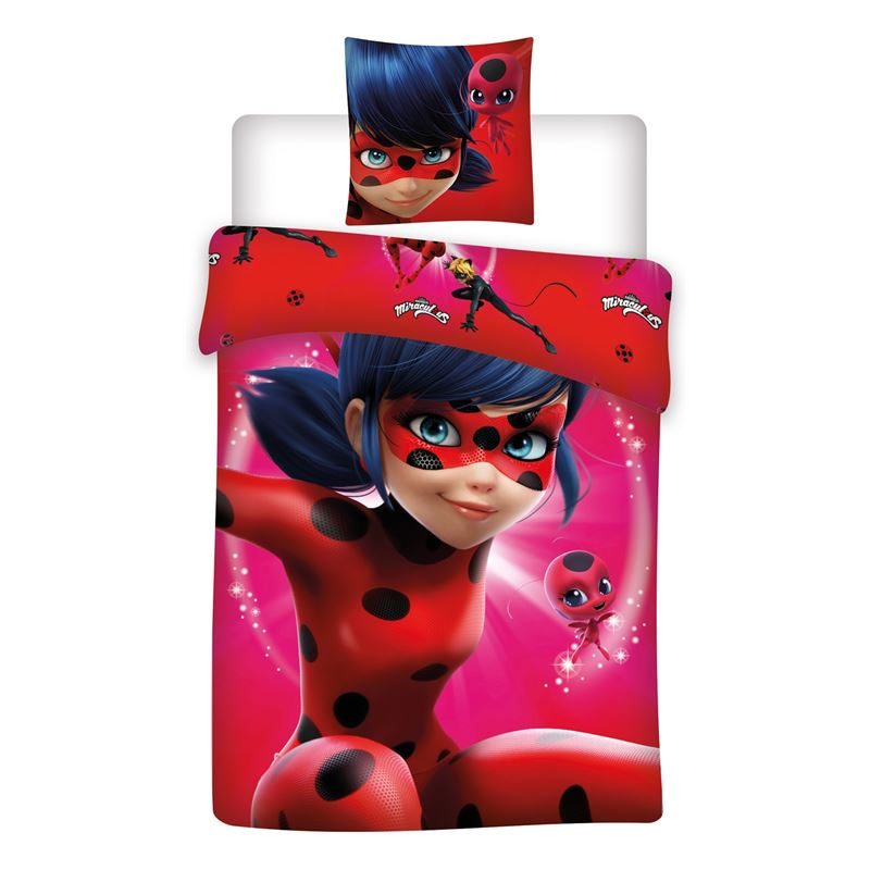 Goedkoopste Lady Bug dekbedovertrek Roze 1-persoons (140x200 cm + 1 sloop)