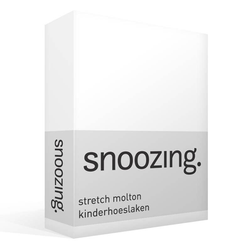 Snoozing stretch molton kinderhoeslaken Wit Wiegje (40x80 cm)