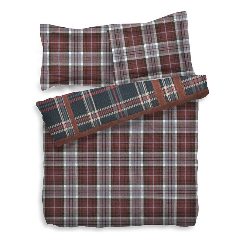 Goedkoopste Heckett & Lane Murray dekbedovertrek Chutney Brown 2-persoons (200x200/220 cm + 2 slopen)