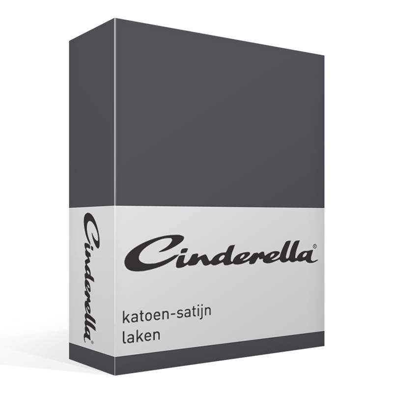 Cinderella satijn laken Anthracite 1-persoons (160x270 cm)