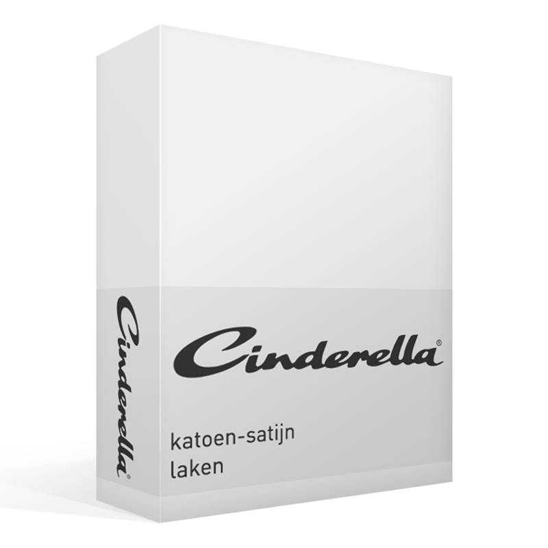 Cinderella satijn laken White Lits-jumeaux (240x270 cm)