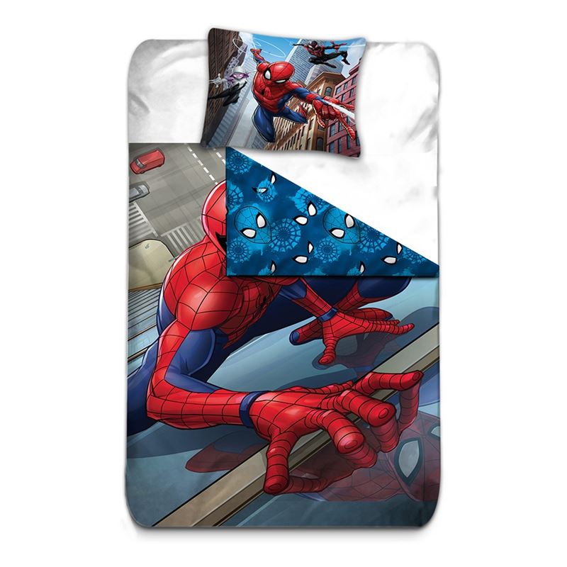 Goedkoopste Spiderman dekbedovertrek Multi 1-persoons (140x200 cm + 1 sloop)
