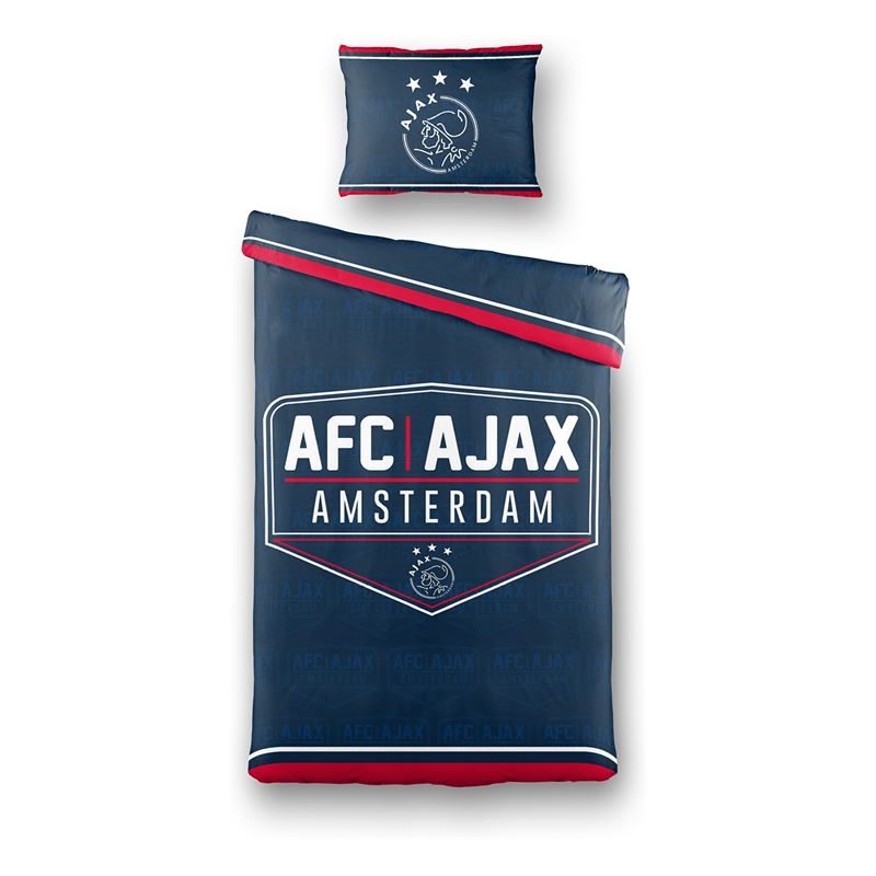 Goedkoopste AFC Ajax Ajax dekbedovertrek Dark Blue 1-persoons (140x200 cm + 1 sloop)
