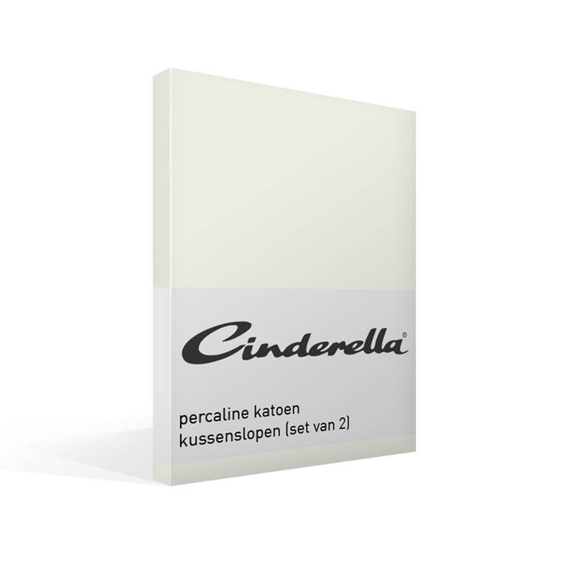 Goedkoopste Cinderella Basic percaline katoen kussenslopen (set van 2) Ivory 60x70 cm - Standaardmaat
